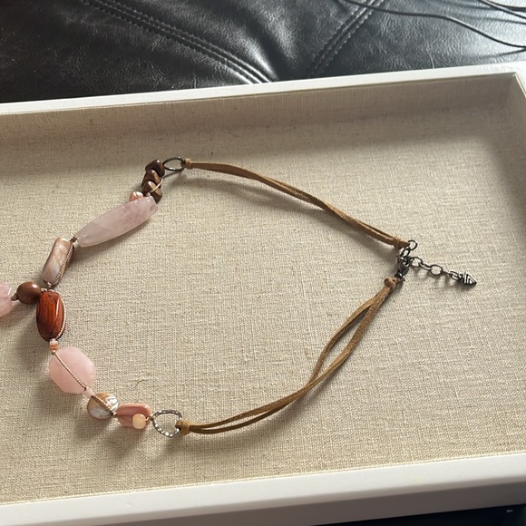 Silpada N1424 Rose Quartz and real pearls, wood, .925 clasp Necklace - Picture 5 of 7